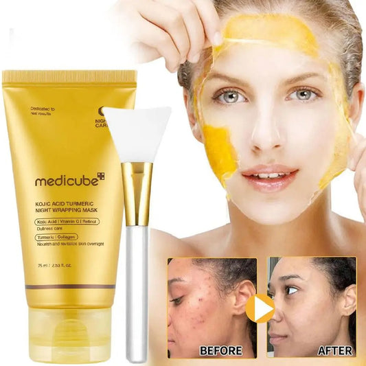 Turmeric Deep Collagen Mask  Anti Wrinkle Lifting Korean Skin Care